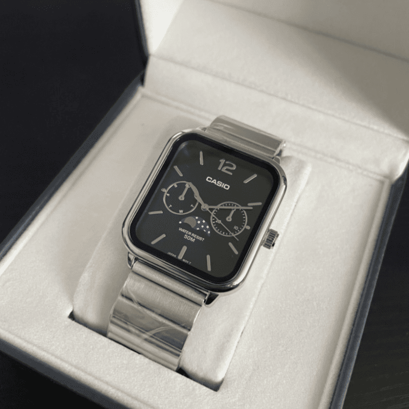 C A S I O Lunar 36 mm Watch - Water Resistant | Stainless Steel