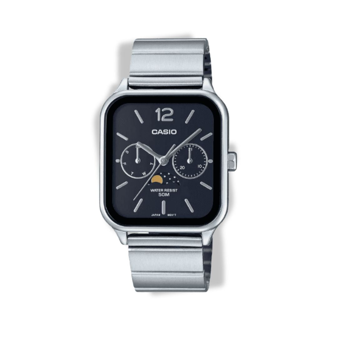 C A S I O Lunar 36 mm Watch - Water Resistant | Stainless Steel